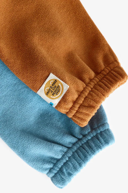 |Boy| Conjunto De Moletom e Joggers Colorblock Marrom Ferrugem (3 meses a 7 anos)