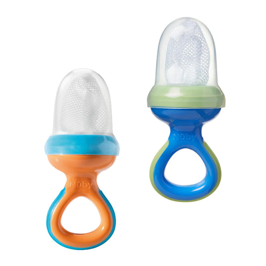 Nuby Alimentador de frutas Baby Nibbler, seguro para introdução alimentar e mordedor.