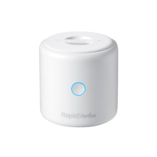 Nuby Esterilizador rápido com desligamento automático para maior segurança.