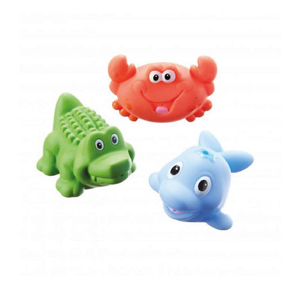 Nuby Os brinquedos Squirters esguicham água e flutuam na superfície.
