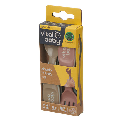 Vital Baby Conjunto de 4 talheres Nourish Chunky