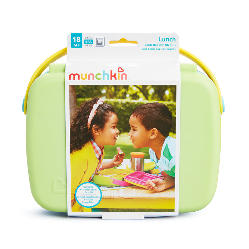 Munchkin Lancheira Bento com Talheres Verde
