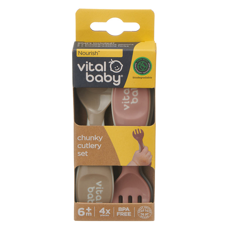 Vital Baby Conjunto de 4 talheres Nourish Chunky