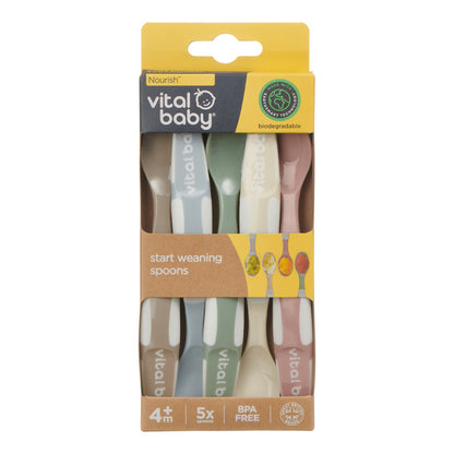 Vital Baby Colheres de Introdução Alimentar Nourish Start (Pacote com 5)