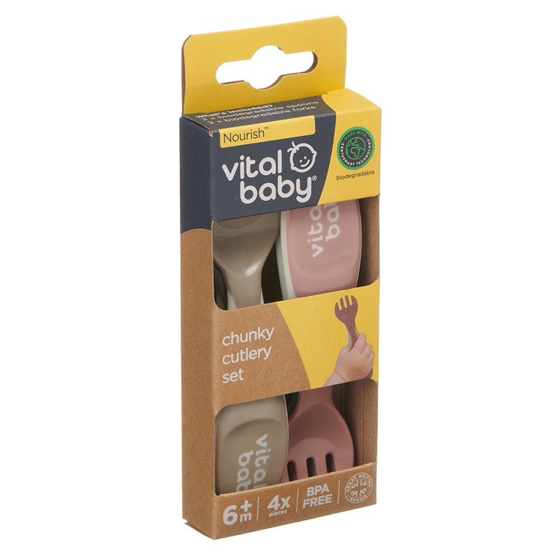 Vital Baby Conjunto de 4 talheres Nourish Chunky
