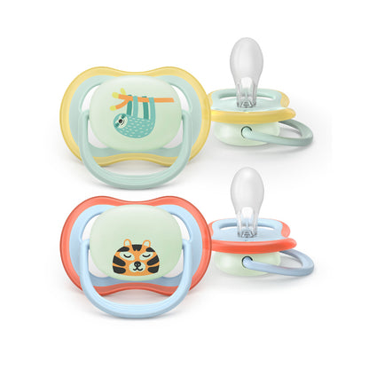 Philips Avent Chupeta Ultra Air Nighttime para menino de 0 a 6 meses (pacote com 2)