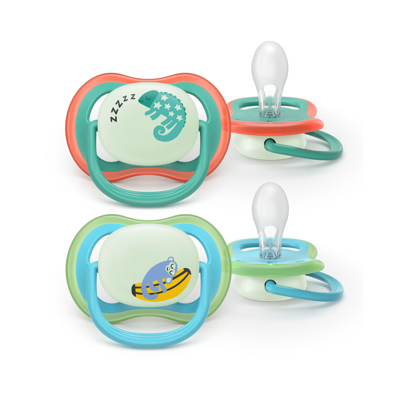 Philips Avent Chupeta Ultra Air Nighttime para Meninos de 6 a 18 meses (Pacote com 2)