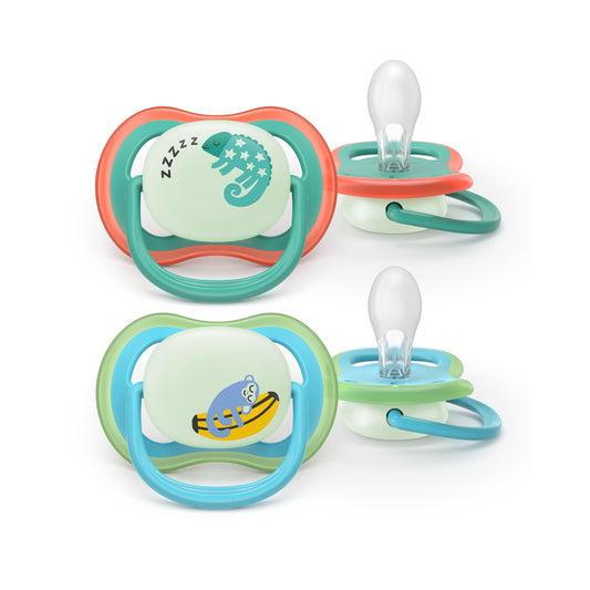Philips Avent Chupeta Ultra Air Nighttime para Meninos de 6 a 18 meses (Pacote com 2)