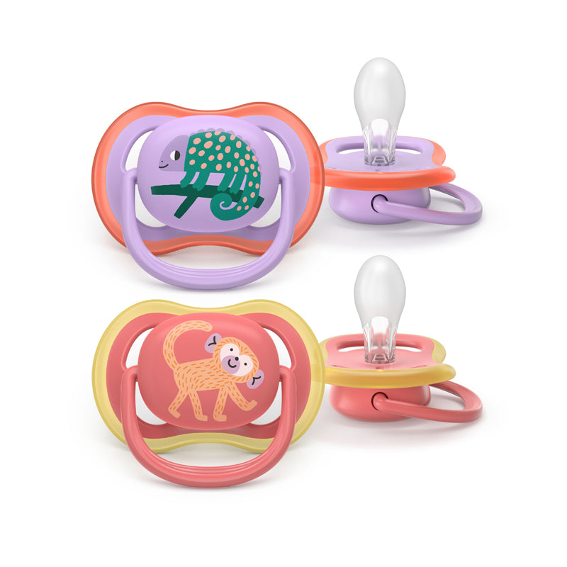 Philips Avent Chupeta Ultra Air Rosa para crianças a partir de 18 meses (pacote com 2)