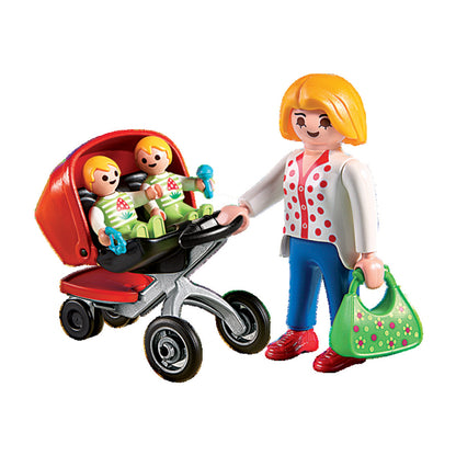 Playmobil 5573 Mãe da vida urbana com carrinho duplo