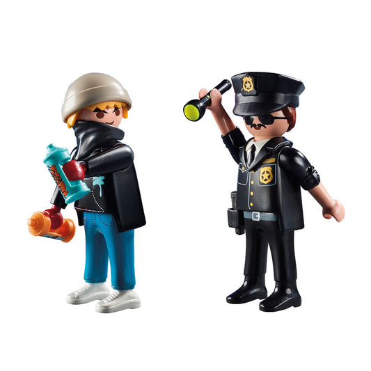 Playmobil  Policial DuoPack e Artista de Rua