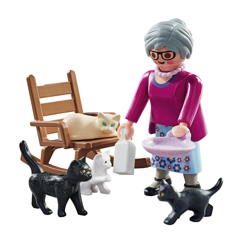 Playmobil 71172 Especial Plus - Vovó com Gatos
