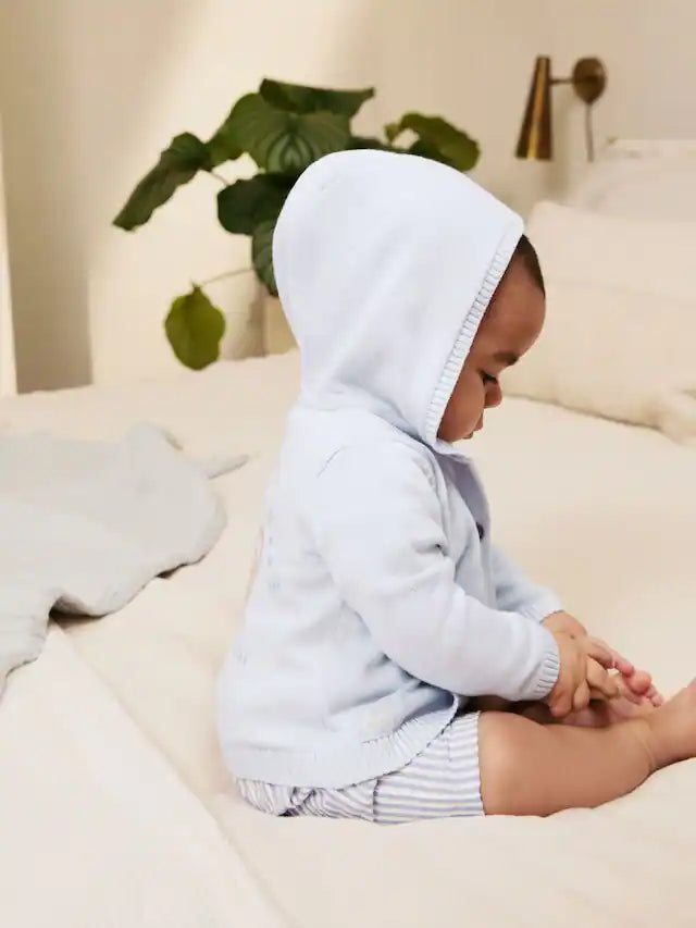 |BabyBoy| Cardigan Azul 100% Algodão (0 meses a 2 anos)