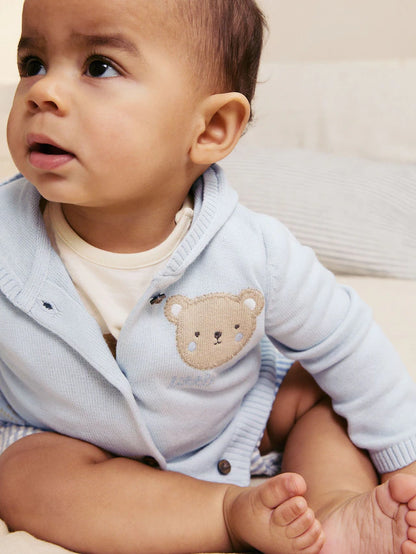 |BabyBoy| Cardigan Azul 100% Algodão (0 meses a 2 anos)