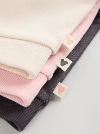 |BabyGirl| Conjunto De 6 Unidades De Moletom e Leggings Estampados Com Flores Pretas e Brancas