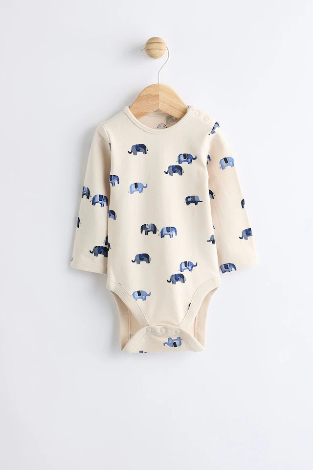 |BabyBoy| Conjunto De Macacão e Macacão Jeans Para Bebê Blue Elephant (0 meses a 2 anos)