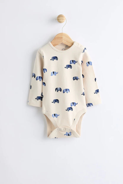 |BabyBoy| Conjunto De Macacão e Macacão Jeans Para Bebê Blue Elephant (0 meses a 2 anos)
