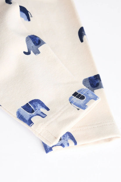 |BabyBoy| Conjunto De Macacão e Macacão Jeans Para Bebê Blue Elephant (0 meses a 2 anos)