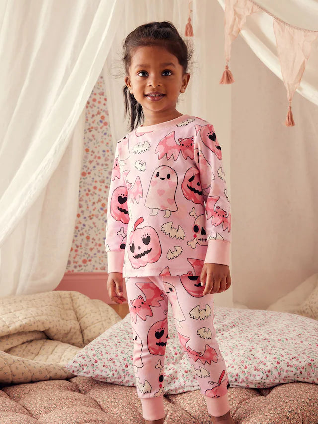 |Girl| Pijama Pink Ghost Halloween Snuggle (9 meses a 12 anos)