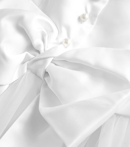 |Niña| Vestido de Dama de Honor - Blanco Crudo (3 meses a 16 años)