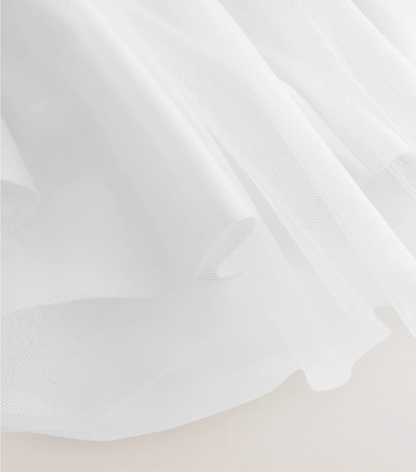 |Niña| Vestido de Dama de Honor - Blanco Crudo (3 meses a 16 años)