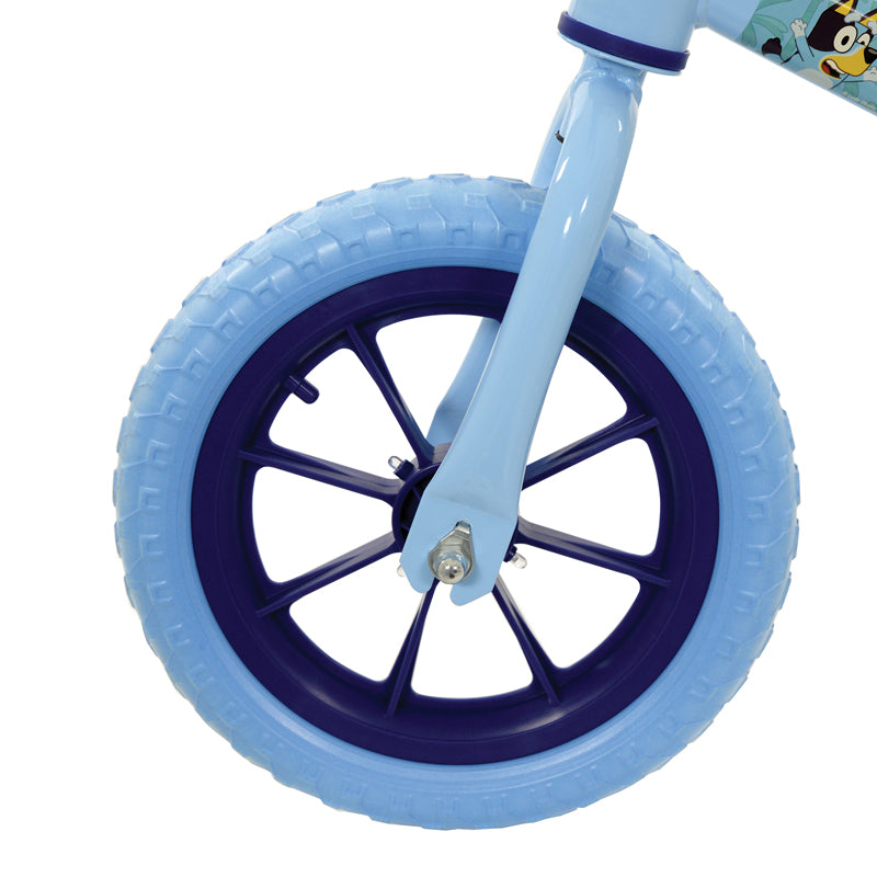 Bluey Bicicleta de Equilíbrio de 12 polegadas com rodas de LED – Estrutura de aço, pneus à prova de furos e altura do assento ajustável