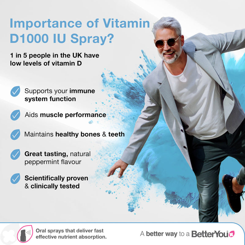 BetterYou Spray oral Vitamina D 1000 UI