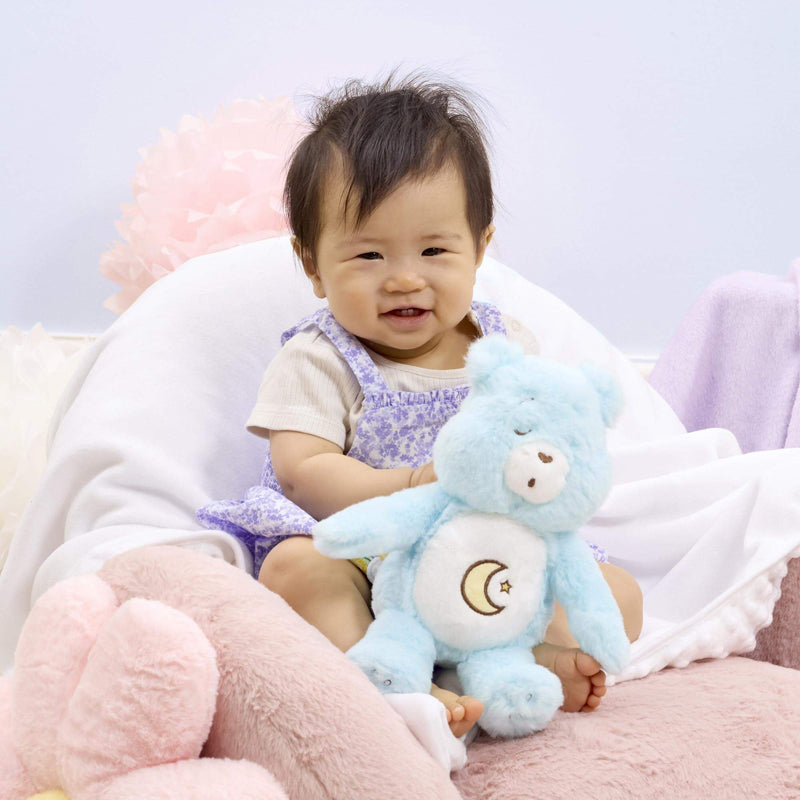 Ursinho Carinhoso "Bedtime Bear" (Hora de Dormir) – Pelúcia Azul Macia para Bebês – Meu Primeiro Brinquedo de Abraçar – A partir do Nascimento