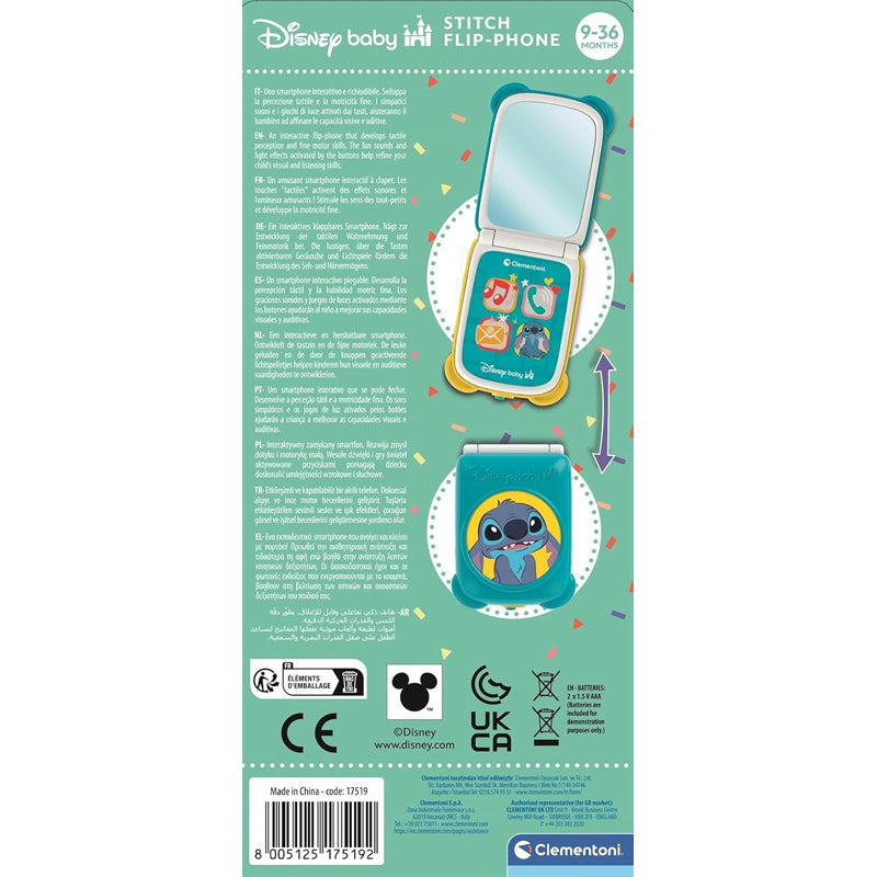 Clementoni Disney Stitch Flip Phone