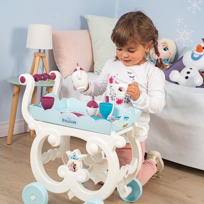 Disney Frozen Conjunto de Carrinho de Chá (Tamanho XL) – Brinquedo de Faz de Conta com Acessórios para a Hora do Chá