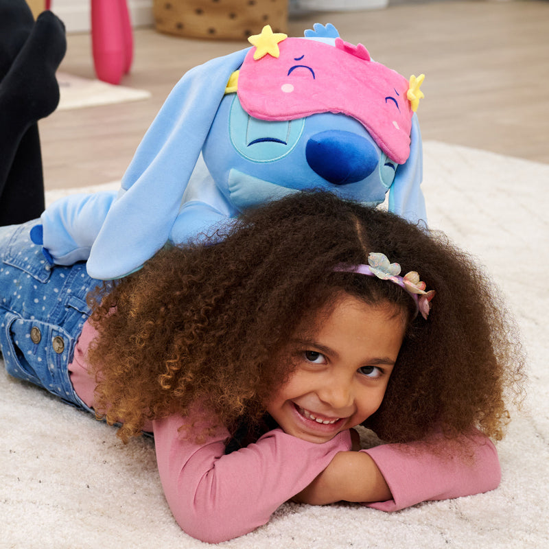 Disney Almofada de Pelúcia Pesada Snuglets Wellbeing Stitch (40 cm) – Pelúcia Macia e Aconchegante para Relaxamento e Conforto
