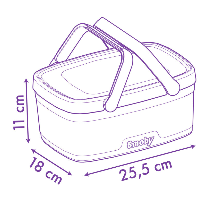 Disney Cesta de Piquenique 2 em 1 Stitch Smoby Mesa de Brincar de Faz de Conta com 16 Acessórios