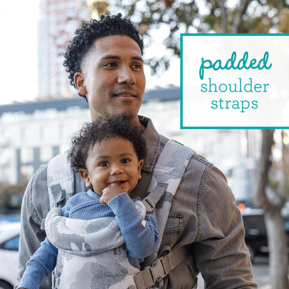 Infantino Porta-bebês conversível Flip Advanced 4 em 1 azul camuflado