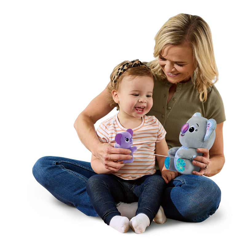 Leap Frog Botões do brinquedo Cuddle & Learn Koalas para ouvir frases suaves de atenção plena.