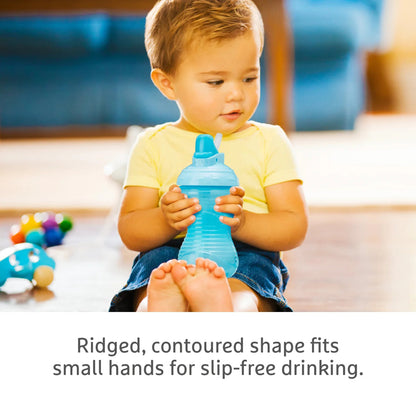 Munchkin Copo com canudo Mighty Grip, azul e verde, 300ml (10oz) - pacote com 3 unidades