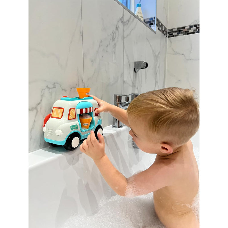 Nuby Brinquedo de Banho Máquina de Sorvete – Criador de Bolhas com 2 Casquinhas (Para crianças a partir de 3 anos)
