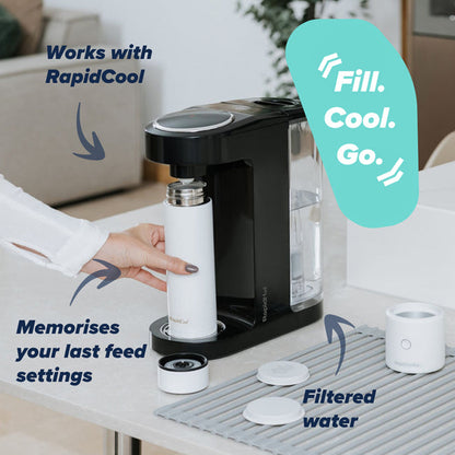 Nuby Rapid Hot Black: Água fervente pronta quando seu bebê estiver com fome.