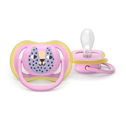 Philips Avent Chupeta Ultra Air para meninas de 6 a 18 meses, pacote com 2 unidades.