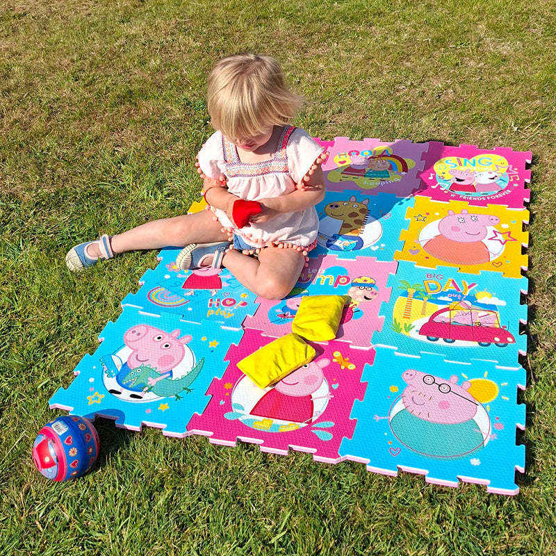 Peppa Pig Tapete de atividades , 12 peças, com encaixe, para crianças, brinquedo para brincar dentro de casa, Reino Unido 2026