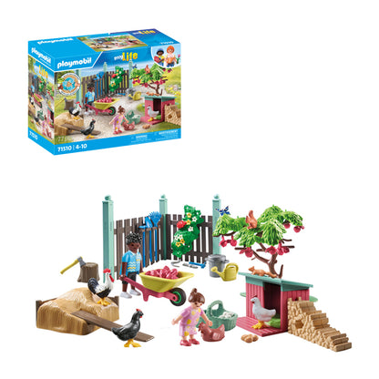 Playmobil 71510 Minha vida: horta de fazenda de galinhas