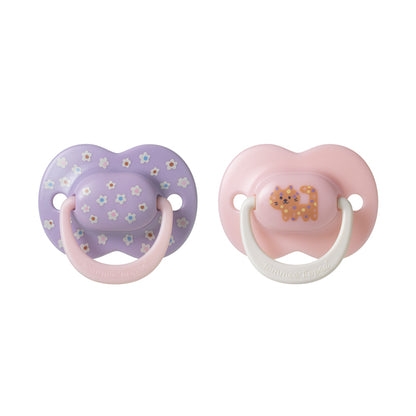 Tommee Tippee Chupeta Ultimate Fit para meninas de 6 a 18 meses (2 unidades) com alça compatível com prendedor de chupeta