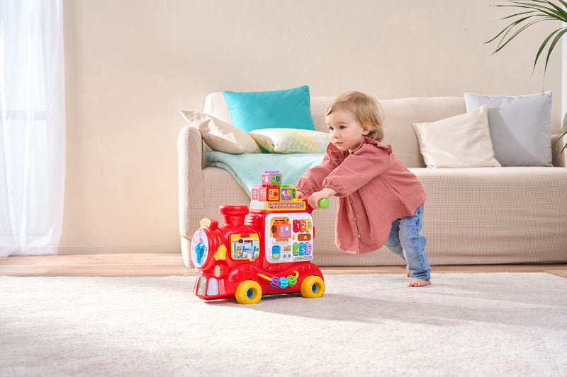 VTech 4-in-1 Alphabet Express | Interactive Ride-On Train, Walker & Pull Cart | Learning Toy
