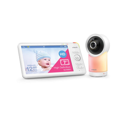 VTech Monitor de vídeo Smart Wi-Fi de 7" com resolução 1080p e função Pan & Tilt