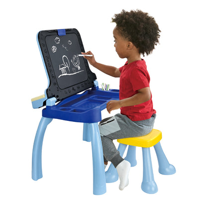 Mesa de Atividades e Aprendizado Interativo VTech Bluey com Banqueta – Brinquedo com Funções de Toque, Música e Arte (Para crianças de 3 a 6 anos)