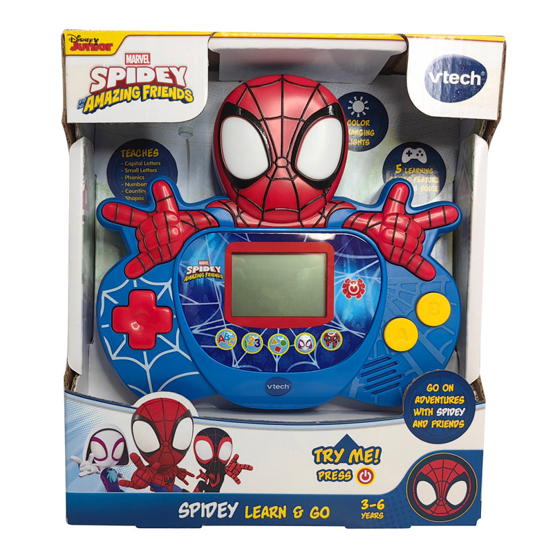 VTech Spidey Learn & Go | Brinquedo Educativo Portátil "Spidey e Sua Incrível Turma" | 5 Jogos Educativos
