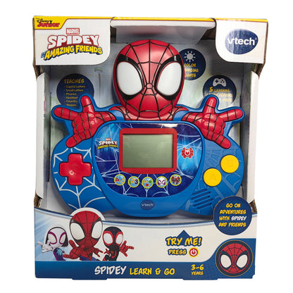 VTech Spidey Learn & Go | Brinquedo Educativo Portátil "Spidey e Sua Incrível Turma" | 5 Jogos Educativos