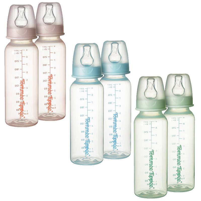 Tommee Tippee Conjunto de 2 mamadeiras estreitas Classic Start de 250ml