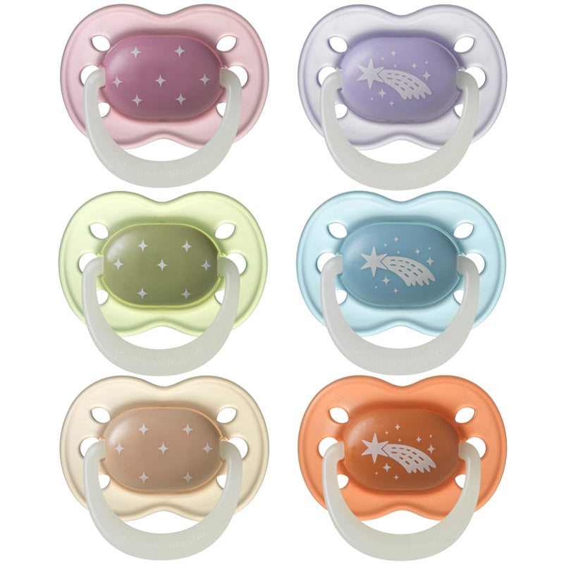 Tommee Tippee Chupeta Night Glow 0-6 meses, pacote com 2 unidades