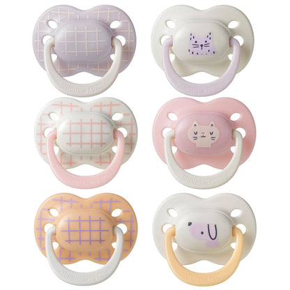 Tommee Tippee Chupeta Ultimate Fit para menina de 0 a 6 meses (2 unidades) com alça compatível com prendedor de chupeta