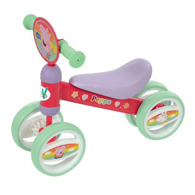 Deluxe Carrinho de Brinquedo Infantil Peppa Pig Bobble Ride-On - Veículo Licenciado no Reino Unido 2026 - Presente